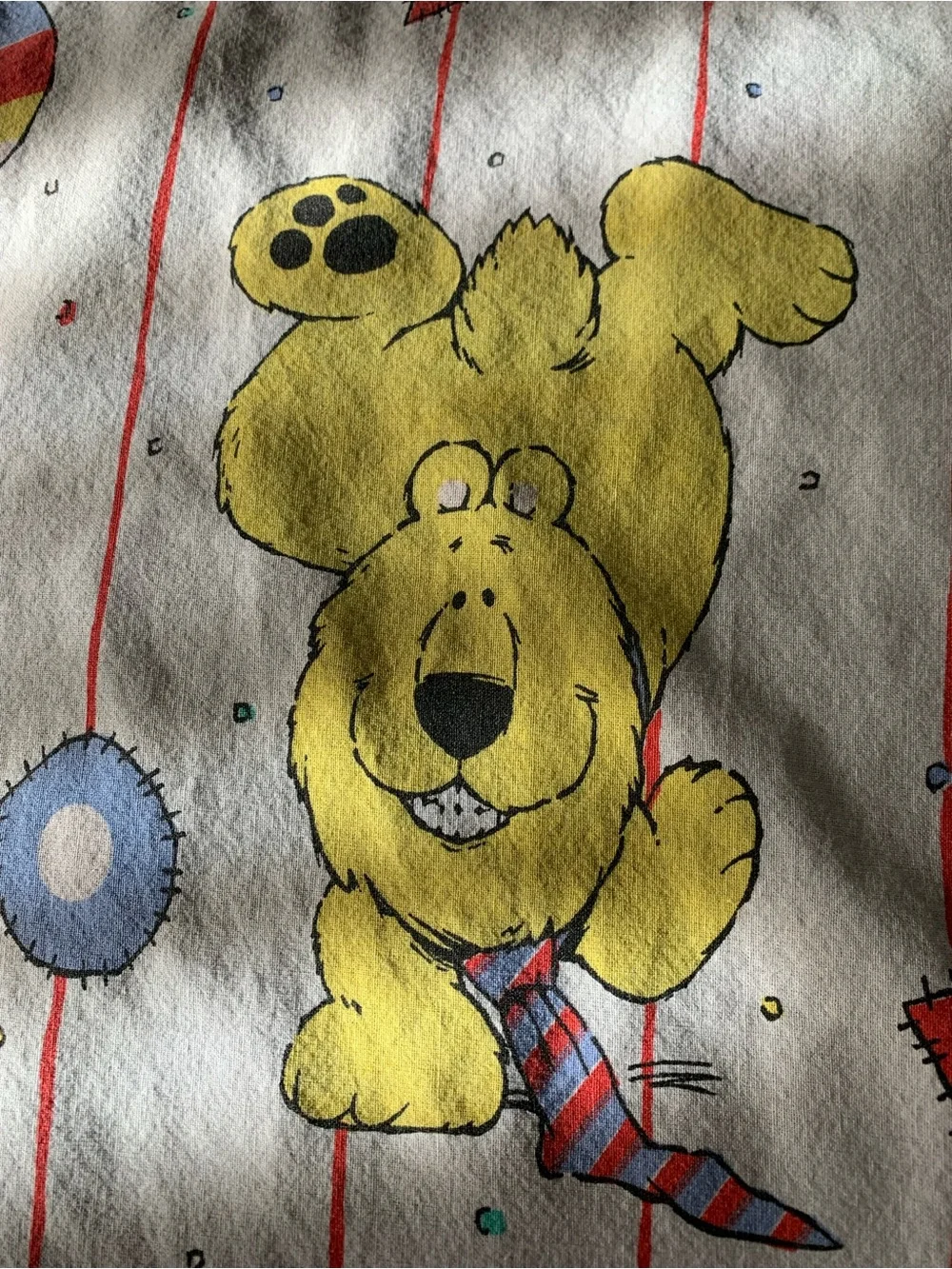 Vintage Franco Duck Alligator Hippo Cat Stripes Geo Pattern Twin Flat Sheet